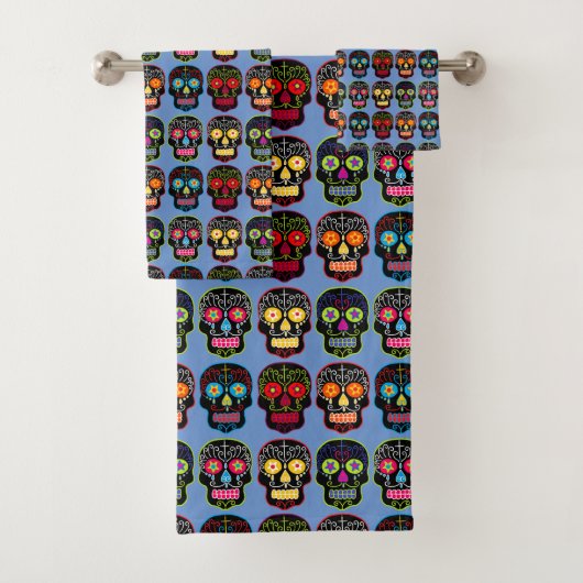 Black Sugar Skulls Badhandtuch Set (Insitu)