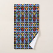 Black Sugar Skulls Badhandtuch Set (Handtuch)