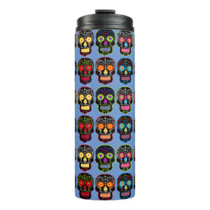 Black Sugar Skulls Thermosbecher