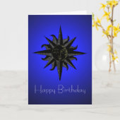 Black Sun Birthday Card Karte (Gelbe Blume)