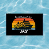 Black SUNSET Cruise mit Ihnen personalisieren Gepäckanhänger