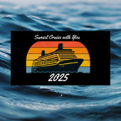 Black SUNSET Cruise mit Ihnen personalisieren Gepäckanhänger