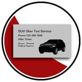 Black SUV Taxi Ride Share Car Visitenkarte
