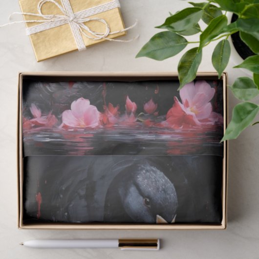 Black Swan 1 Decoupage Paper Seidenpapier (Geschenk)