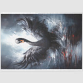 Black Swan 3 Decoupage Paper Seidenpapier (Vorderseite)