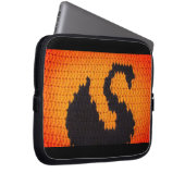 Black Swan Artisan Crochet Print Electronics Bag Laptopschutzhülle (Vorne Rechts)