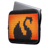 Black Swan Artisan Crochet Print Electronics Bag Laptopschutzhülle (Vorderseite Links)