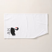 Black Swan Design Monogrammiert Badhandtuch Set (Handtuch)
