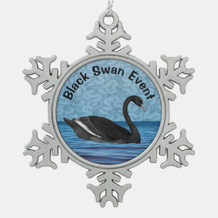 Black Swan-Ereignis Schneeflocken Zinn-Ornament