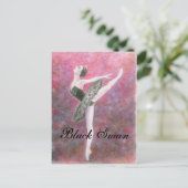 Black Swan Postcard Postkarte (Stehend Vorderseite)