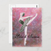 Black Swan Postcard Postkarte (Vorne/Hinten)