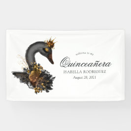 Black Swan Quinceañera Banner