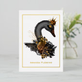 Black Swan Quinceañera Einladung (Stehend vorne)