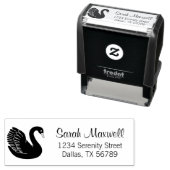 Black Swan-Rücksendeadresse Permastempel (Beispiel)