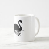 Black Swan-Silhouette Kaffeetasse (VorderseiteRechts)