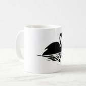 Black Swan-Silhouette Kaffeetasse (Vorderseite Links)