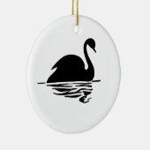 Black Swan-Silhouette Keramikornament (Rechts)