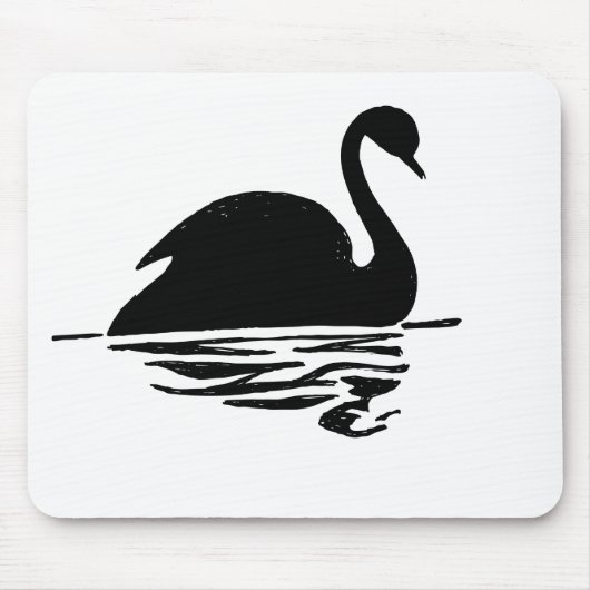 Black Swan Silhouette Mousepad (Vorne)