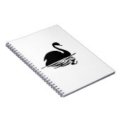 Black Swan Silhouette Notizblock (Rechte Seite)