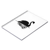 Black Swan Silhouette Notizblock (Linke Seite)