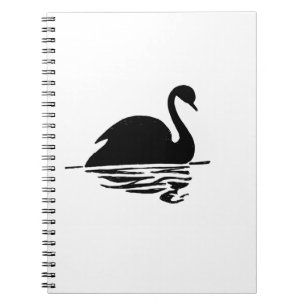 Black Swan Silhouette Notizblock