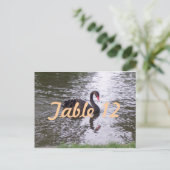 Black Swan-Tischnummer Postkarte (Stehend Vorderseite)