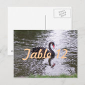 Black Swan-Tischnummer Postkarte (Vorne/Hinten)