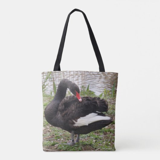 Black Swan Tote Bag Tasche (Rückseite)