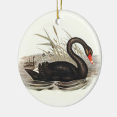 Black Swan Vintage Weihnachtsbaum Keramik Ornament (Links)