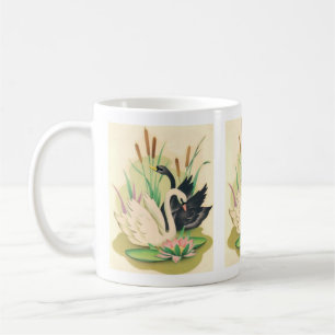 Black Swan, White Swan Vintage MCM Kaffeetasse