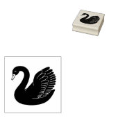 Black Swan Wings up Gummistempel (Stempel)