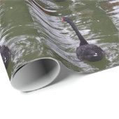 Black Swan Wrapping Paper Geschenkpapier (Rolleneckpunkt)