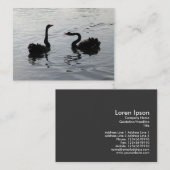 Black Swans Gruß Visitenkarte (Vorne/Hinten)