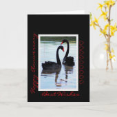 Black Swans Happy Anniversary Card Karte (Gelbe Blume)