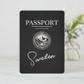 Black Sweden Passport Save the Date (Stehend Vorderseite)