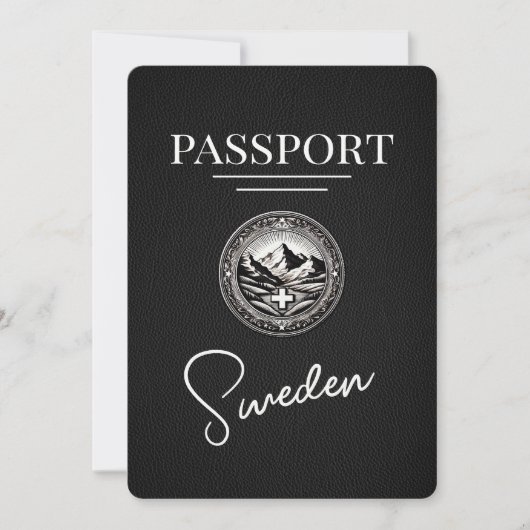 Black Sweden Passport Save the Date (Vorderseite)