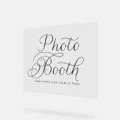 Black Sweet Calligraphy Wedding Foto Booth Acrylschild (Winkel)