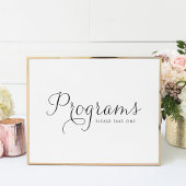 Black Sweet Calligraphy Weddingprogramme Poster