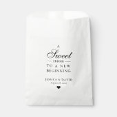 Black Sweet Ending New Beginning Favor Bag Geschenktütchen (Vorderseite)