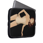 Black Swimsuit Girl Laptop Case (Vorne Rechts)