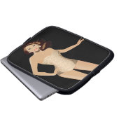 Black Swimsuit Girl Laptop Case (Vorne Knopf)
