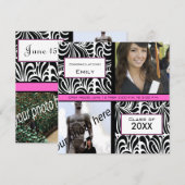 Black Swirl Abschluss Abschiedsveranstaltung Einladung (Vorne/Hinten)