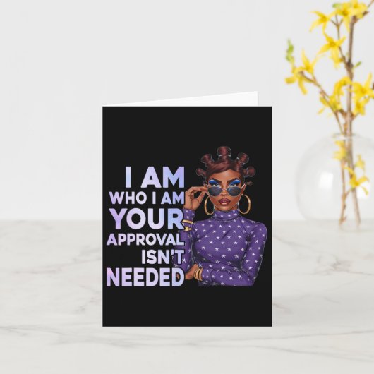 Black Sy Queen African American History Afro Ladie Karte (Gelbe Blume)