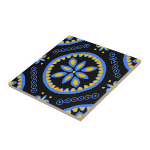 Black Talavera Tile Fliese
