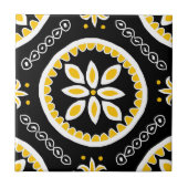 Black Talavera Tile Fliese (Vorderseite)