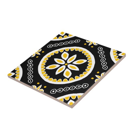 Black Talavera Tile Fliese (Seite)