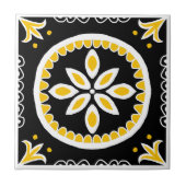 Black Talavera Tile Fliese (Vorderseite)