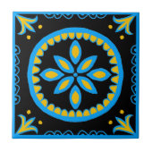 Black Talavera Tile Fliese (Vorderseite)