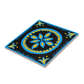 Black Talavera Tile Fliese