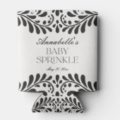 Black Talavera Tile Spanish Fiesta Baby Sprinkle Dosenkühler (Rückseite)